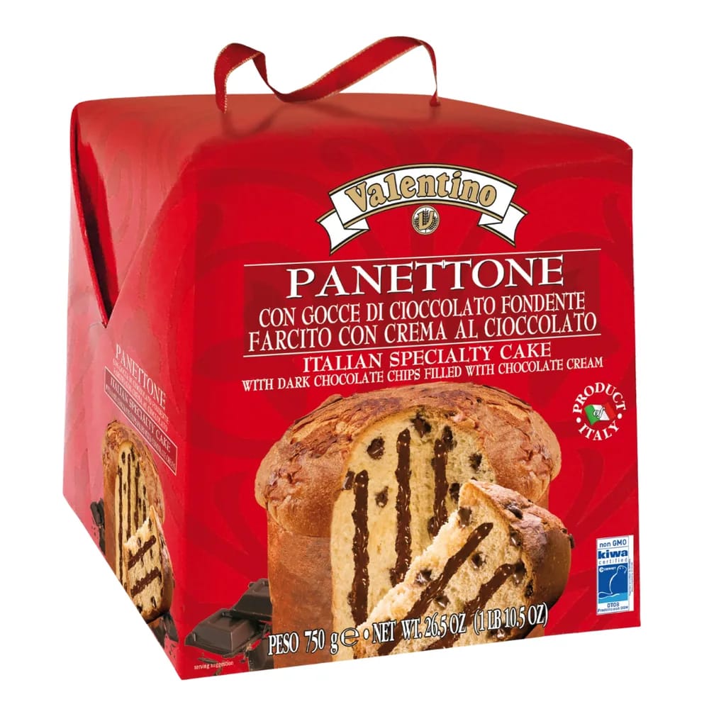 Panettone con Chips de Chocolate y Crema de Chocolate